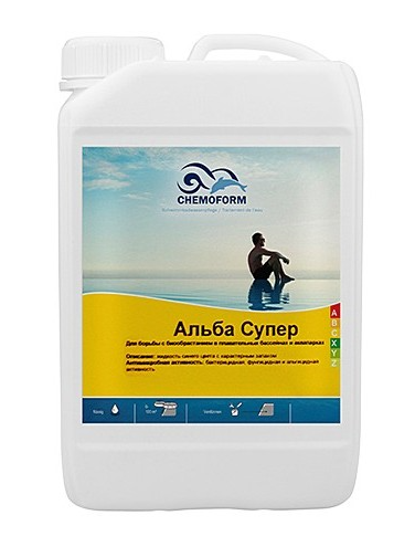 Chemoform Alba Super K 5 л - жидкий альгицид, фунгицид и бактерицид для бассейнов - Фото 2 Chemoform Alba Super K 5 л - жидкий альгицид, фунгицид и бактерицид для бассейнов - изображение 2