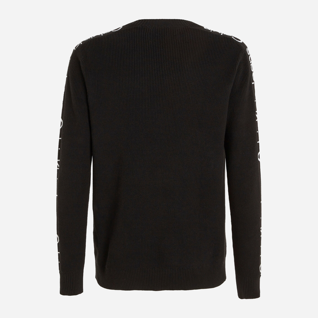 Sweter męski bawełniany Calvin Klein Jeans J323808-BEH M Czarny (8720108058865) - obraz 5