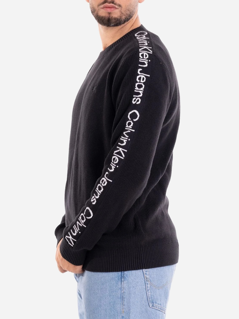 Sweter męski bawełniany Calvin Klein Jeans J323808-BEH XL Czarny (8720108059428) - obraz 3