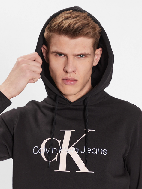 Bluza męska z kapturem Calvin Klein Jeans J320805-BEH S Czarna (8720108093101) - obraz 4