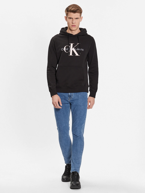 Bluza męska z kapturem Calvin Klein Jeans J320805-BEH L Czarna (8720108093330) - obraz 3