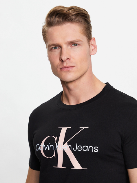 Koszulka męska Calvin Klein Jeans J320806-BEH M Czarna (8720108091817) - obraz 4