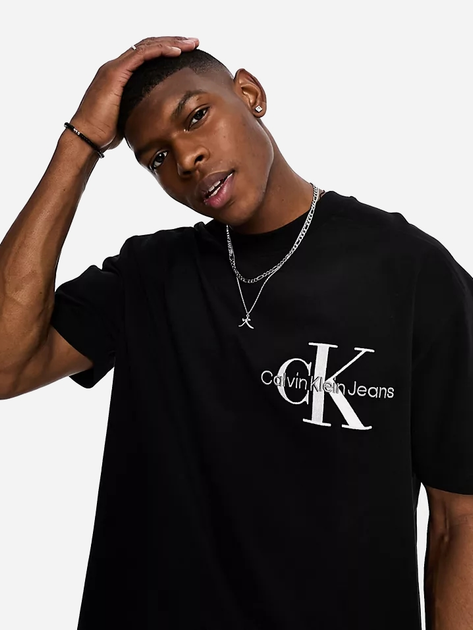 Футболка чоловіча Calvin Klein Jeans J323494-BEH M Чорна (8720108059961) - зображення 3