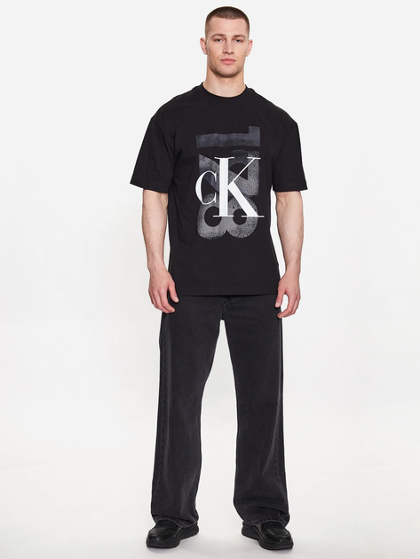 Koszulka męska Calvin Klein Jeans J324207-BEH XL Czarna (8720108073301) - obraz 3