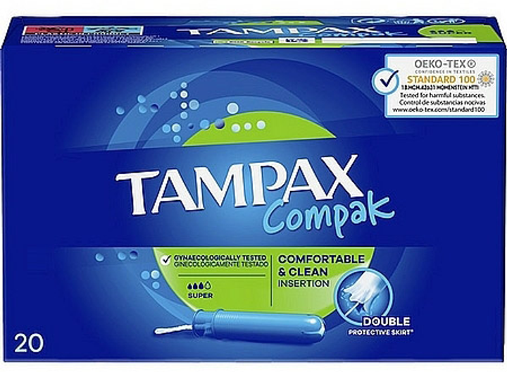 Тампони Tampax Compak Tampon Super 20 U (8006540458976) - зображення 1