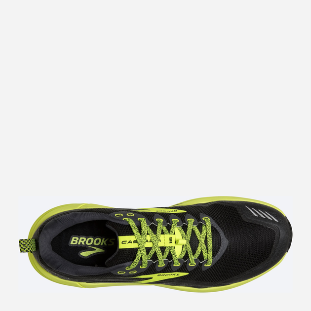 Buty do biegania męskie Brooks Cascadia 16 1103761D-029 46 (12US) 30 cm Czarne z jasnozielonym (190340972300) - obraz 3