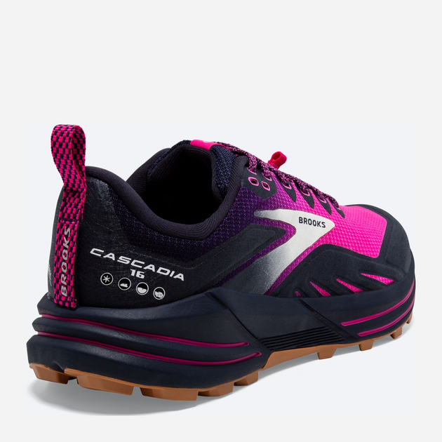 Buty do biegania damskie Brooks Cascadia 16 1203631B-425 40.5 (9US) 26 cm Czarny/Różowy (195394228809) - obraz 5