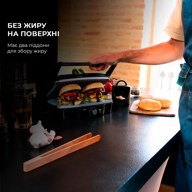 Гриль CECOTEC Rock'nGrill 1500 Stone Ceramic Mix&Grill CCTC-03194 - зображення 8