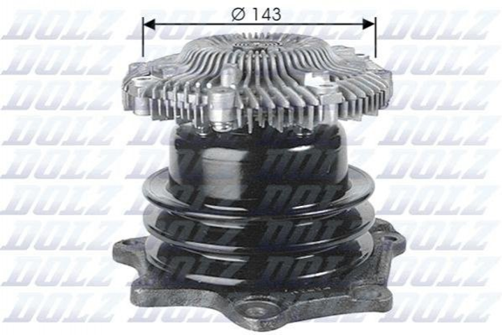 Водяной насос DOLZ N143 1962610, 1953221, 210100F001 - изображение 1