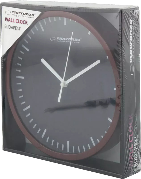 Настінний годинник Esperanza Budapest EHC010K Black - зображення 2