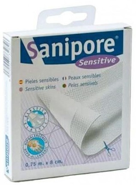 Bandaż Sanipore Bandage Adhesive Dressing 75 x 8 cm (8470003732826) - obraz 1