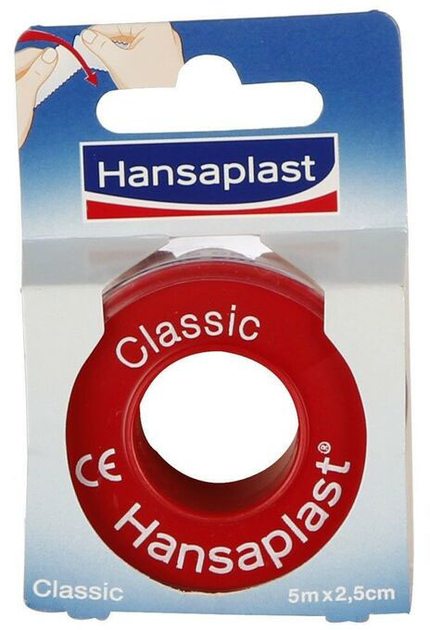 Plaster Hansaplast Classic Adhesive Tape 5 m x 2.5 cm (4005800001710) - obraz 1