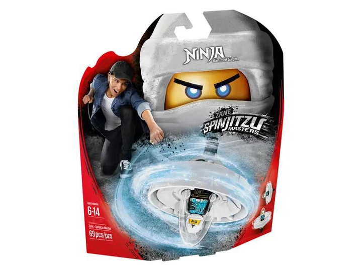 Конструктор-волчок NINJA Spinjitzu Master ZANE мастер Зейн 69 дет