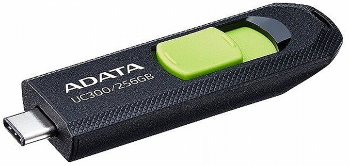 Флеш пам'ять ADATA UC300 256GB USB 3.2 Black/Green (4711085939142) - зображення 3