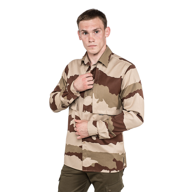 Рубашка тактическая камуфляжная боевая для силовых структур Brotherhood Camo 48-50/182-188 (OPT-7001) - изображение 1