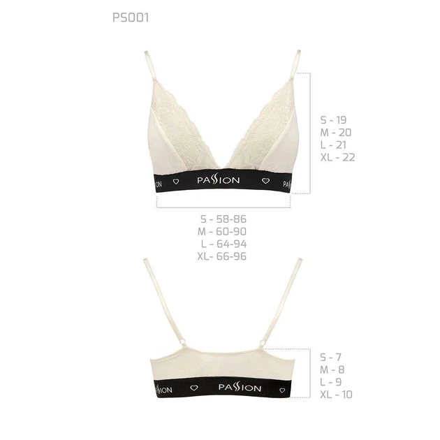 Эластичный топ с кружевом Passion PS001 TOP XL, ecru - изображение 5