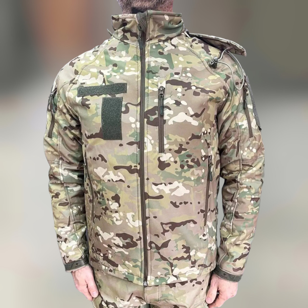 Куртка тактична зимова Softshell, Wolftrap, Мультикам, розмір 4XL, тепла зимова куртка для військових софтшелл - зображення 1