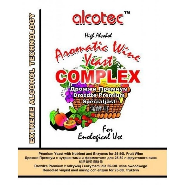 Винні дріжджі Alcotec Aromatic Wine Complex, 40г - Фото 1 Винні дріжджі Alcotec Aromatic Wine Complex, 40г - зображення 1
