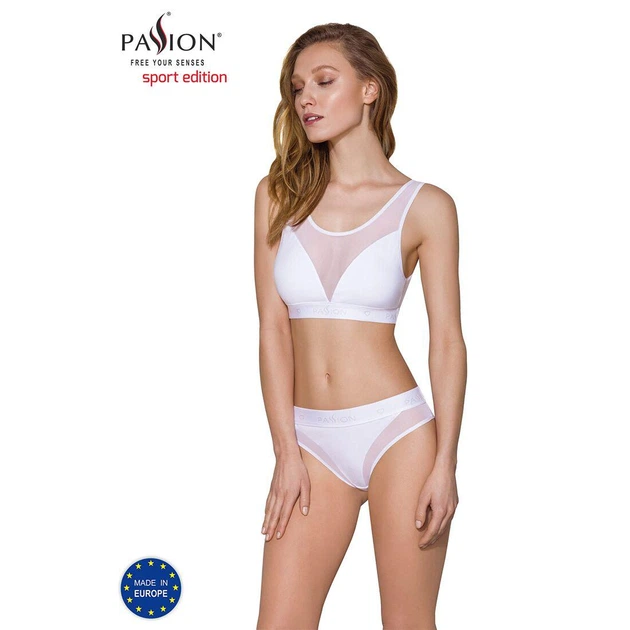 Топ с прозрачной вставкой Passion PS002 TOP L, white - изображение 2
