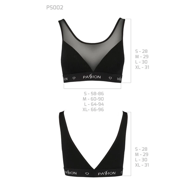 Топ с прозрачной вставкой Passion PS002 TOP XL, black - Фото 6 Топ с прозрачной вставкой Passion PS002 TOP XL, black - изображение 6