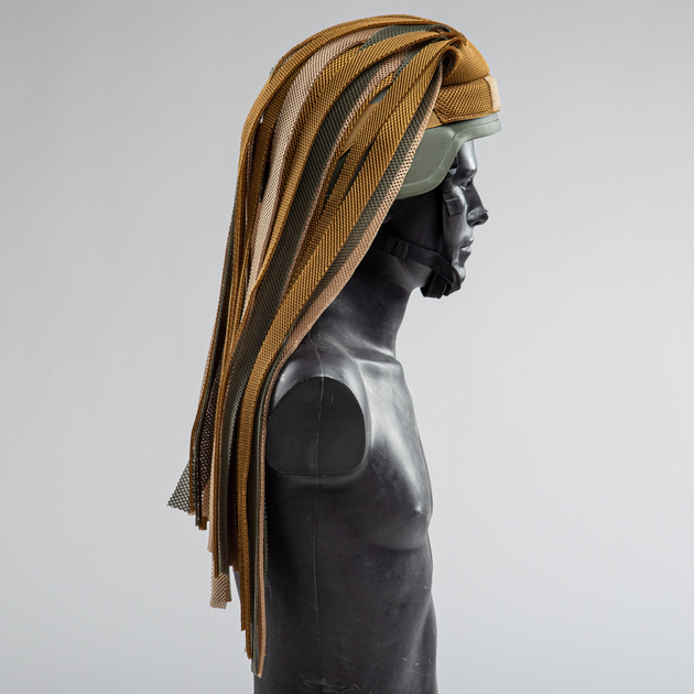 Накидка на голову або шолом маскувальна тактична універсальна для силових структур Хакі + Койот (OPT-6001) - зображення 1