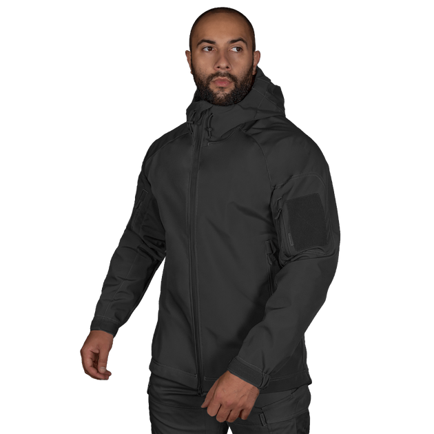 Куртка тактична демісезонна чоловіча для силових структур Stalker SoftShell Чорна (7226), XL (OPT-34521) - зображення 2