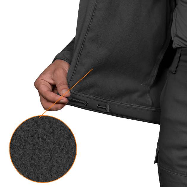 Куртка тактична демісезонна чоловіча для силових структур Stalker SoftShell Чорна (7226), S (OPT-34521) - зображення 7