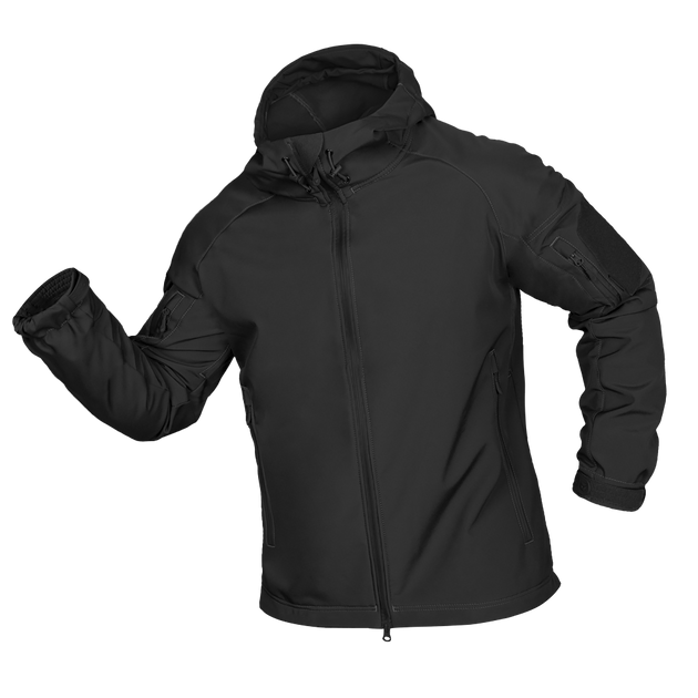 Куртка тактическая демисезонная мужская для силовых структур Stalker SoftShell Черная (7226), XXL (OPT-34521) - изображение 1