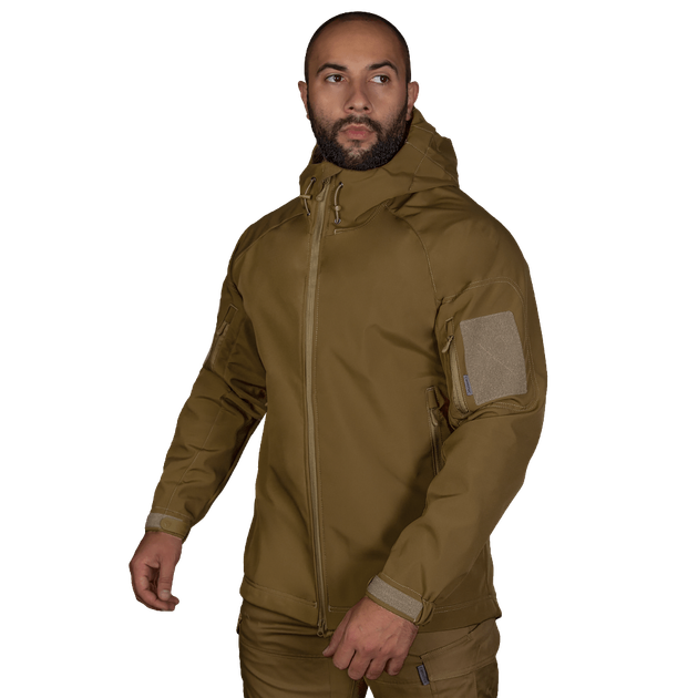 Куртка тактична демісезонна чоловіча для силових структур Stalker SoftShell Койот (7346), XL (OPT-34521) - зображення 2