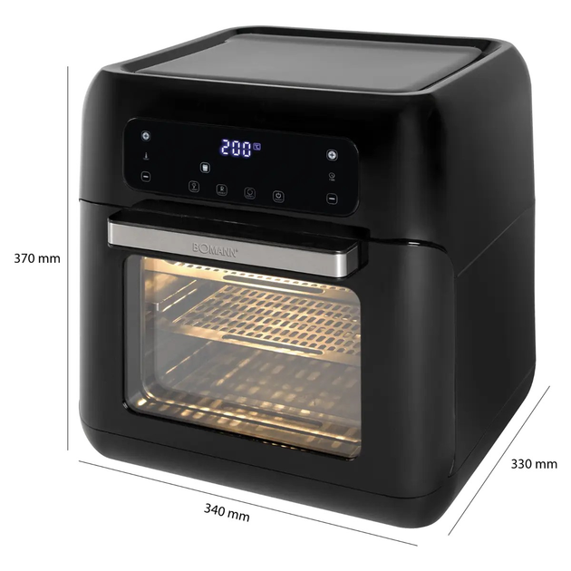Мультипечь аэрофритюрница Bomann FR 6031 H CB (11л, 9 програм, 1.5 Квт, Німеччина) - зображення 8