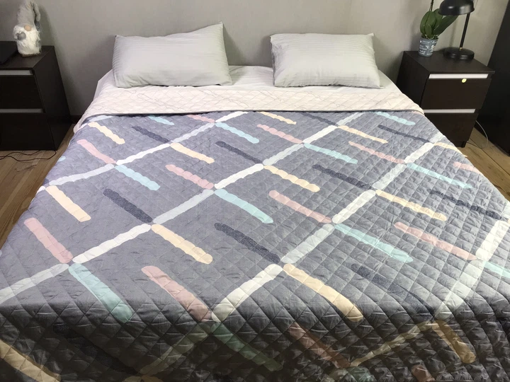 Покрывало палочки Тренд 140х220 см CottonTwill Светло-серый 000241050 - изображение 2