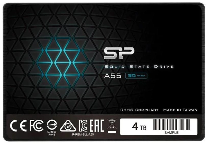 Dysk SSD Silicon Power Ace A55 4TB SATA III Czarny (4713436150800) - obraz 1