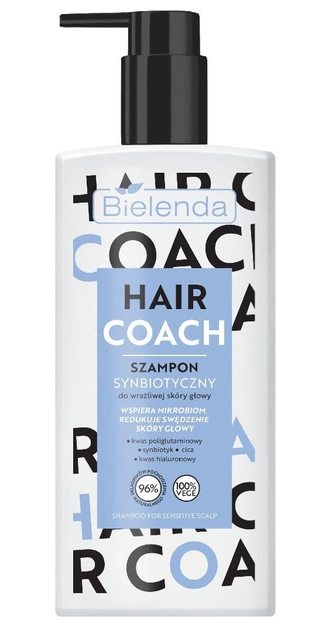 Szampon Bielenda Hair Coach synbiotyczny do wrażliwej skóry głowy 300 ml (5902169051471) - obraz 1