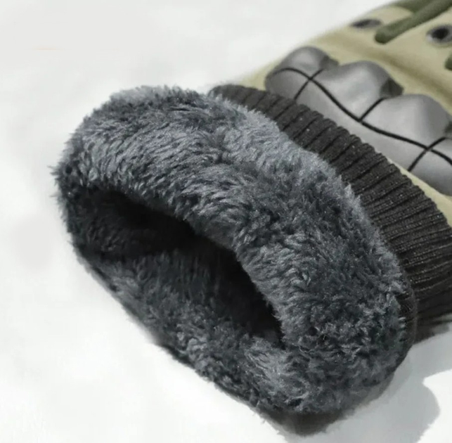 Тактичні зимові рукавиці JINSHANGJINMEI L Олива - зображення 2