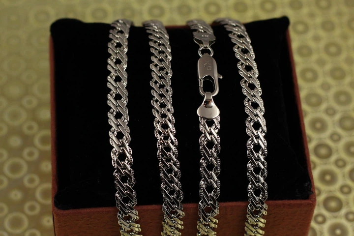 Цепь Xuping Jewelry ромб с огранкой 50 см 6 мм серебристая - Фото 2 Цепь Xuping Jewelry ромб с огранкой 50 см 6 мм серебристая - изображение 2