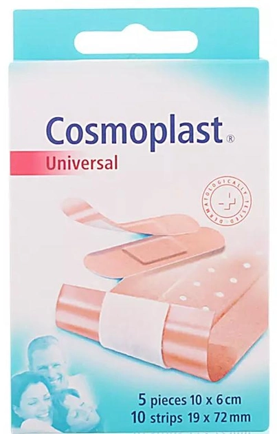 Набор пластырей Cosmoplast Universal Stripes 15 шт (4046871002244) - изображение 1