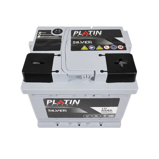 Автомобільний аккумулятор PLATIN Silver 55Ah 520A R+ (прав+) MF LB1 PLATIN - зображення 4