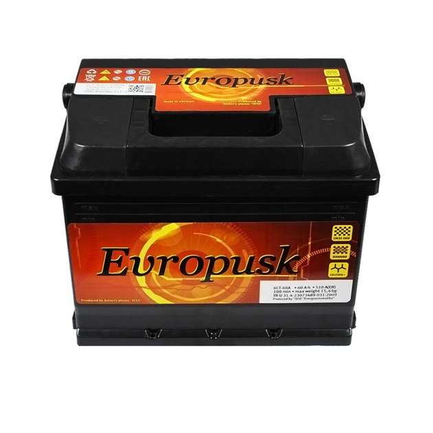 Автомобільний акумулятор Evropusk 60Аh 510A L+ (лівий +) L2 Evropusk - изображение 2