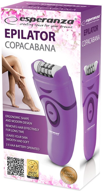 Depilator Esperanza Copacabana EBD002V (5901299918678) - obraz 2