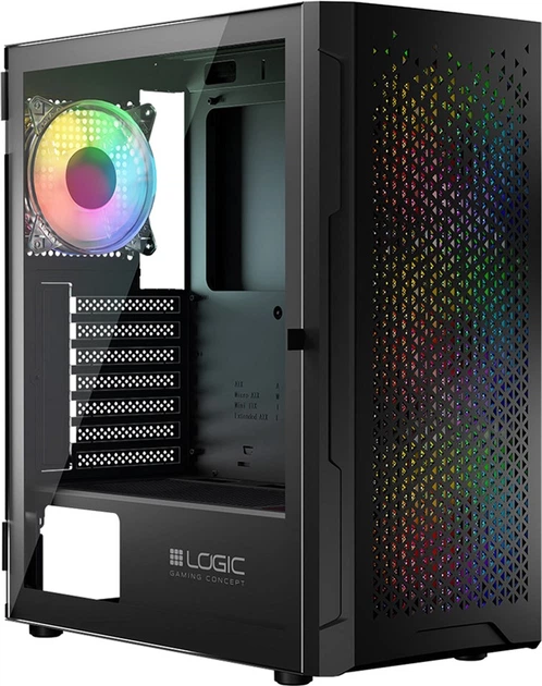 Obudowa komputerowa Logic Concept Aramis Mesh+Glass ARGB fans 4x120 mm Black (AT-ARAMIS-10-0000000-0002) - Zdjęcie 2 Obudowa komputerowa Logic Concept Aramis Mesh+Glass ARGB fans 4x120 mm Black (AT-ARAMIS-10-0000000-0002) - obraz 2