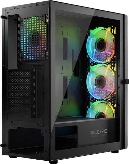 Obudowa komputerowa Logic Concept Aramis Mesh+Glass ARGB fans 4x120 mm Black (AT-ARAMIS-10-0000000-0002) - Zdjęcie 8 Obudowa komputerowa Logic Concept Aramis Mesh+Glass ARGB fans 4x120 mm Black (AT-ARAMIS-10-0000000-0002) - obraz 8