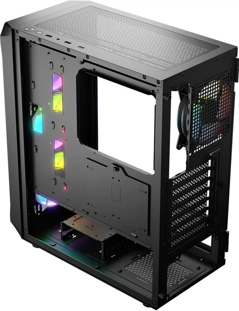 Obudowa komputerowa Logic Concept Portos Mesh+Glass ARGB fans 4x120 mm Black (AT-PORTOS-10-0000000-0002) - Zdjęcie 14 Obudowa komputerowa Logic Concept Portos Mesh+Glass ARGB fans 4x120 mm Black (AT-PORTOS-10-0000000-0002) - obraz 14
