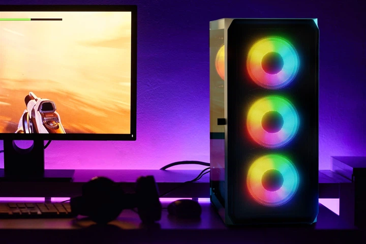 Obudowa komputerowa Logic Concept Portos Mesh+Glass ARGB fans 4x120 mm Black (AT-PORTOS-10-0000000-0002) - Zdjęcie 17 Obudowa komputerowa Logic Concept Portos Mesh+Glass ARGB fans 4x120 mm Black (AT-PORTOS-10-0000000-0002) - obraz 17