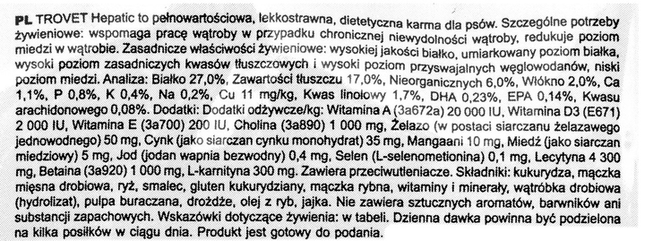 Sucha karma dla psów Trovet Hepatic HLD z kurczakiem 3 kg (8716811000383) - obraz 3
