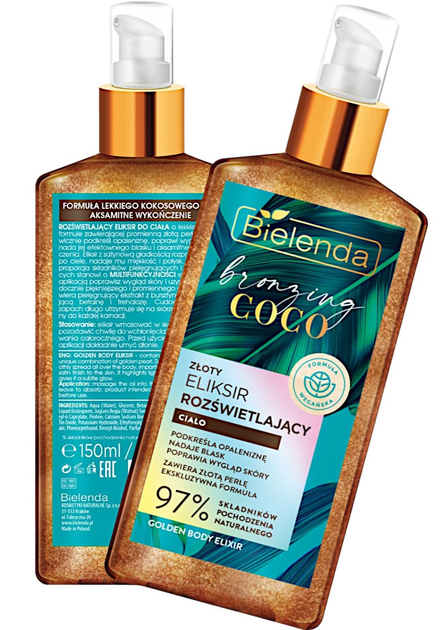 Eliksir do ciała Bielenda Bronzing Coco rozświetlający 150 ml (5902169048587) - obraz 2