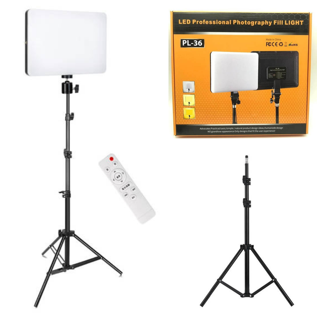 Студийный LED свет для блогера Camera light PL-36 видеосвет 2700-6500 K + Штатив - Фото 2 Студийный LED свет для блогера Camera light PL-36 видеосвет 2700-6500 K + Штатив - изображение 2