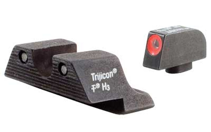 Целик и мушка Trijicon HD Set Orange для Glock 9mm / Glock .40 (кроме MOS) - изображение 1