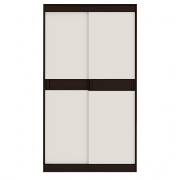 Шкаф-Купе Еверест Соната-1200 двухдверный 120*60*217 см Венге темный + белый - Фото 4 Шкаф-Купе Еверест Соната-1200 двухдверный 120*60*217 см Венге темный + белый - изображение 4