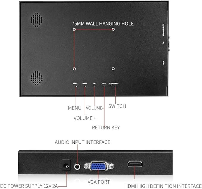 Монитор 11.6" Thinlerain ‎T-HD1106-VGA Full HD IPS 60 Гц - изображение 2