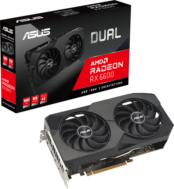 Видеокарта Asus PCI-Ex Radeon RX 6600 Dual V2 8GB GDDR6 (128bit) (2491/14000) (HDMI, 3 x DisplayPort) (DUAL-RX6600-8G-V2) - изображение 10